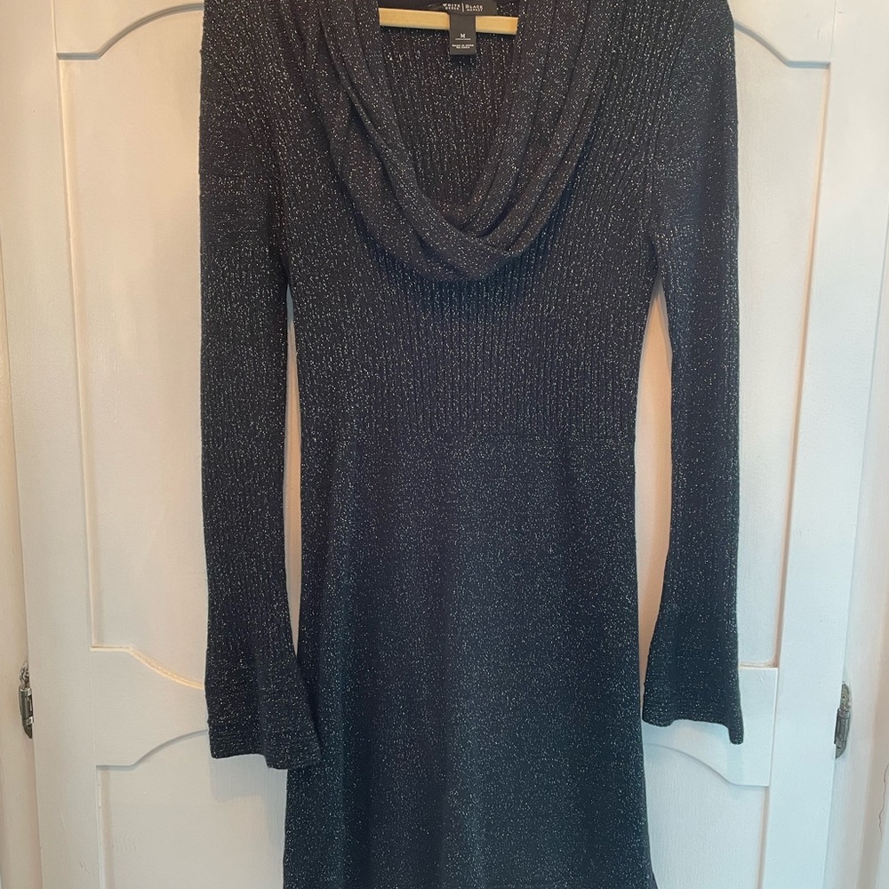 White House/Black Market Sweater Dress Black and sparkles. Size Medium